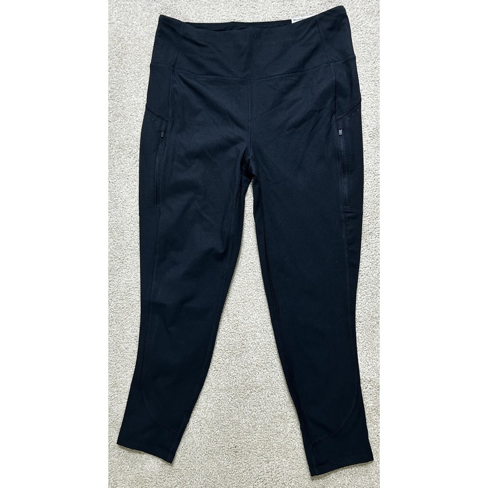 Mondetta Reflective Crop Leggings NEW LG Inseam 25" Black